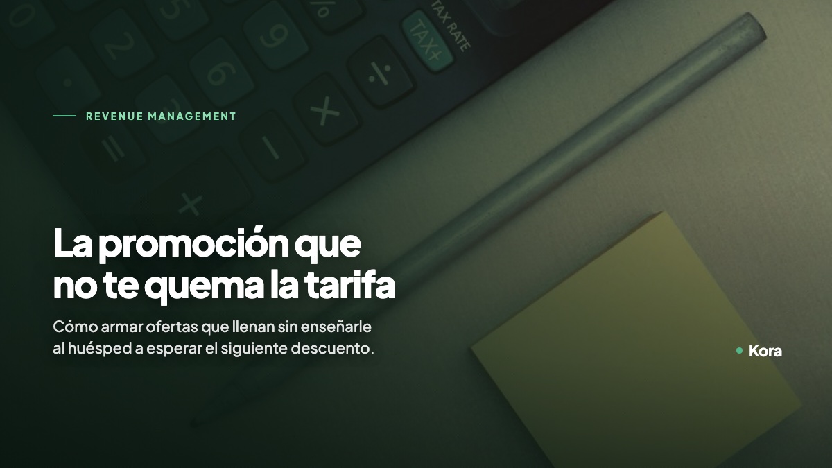 Calculadora, pluma y notas adhesivas, sobre promociones que no destruyen la tarifa
